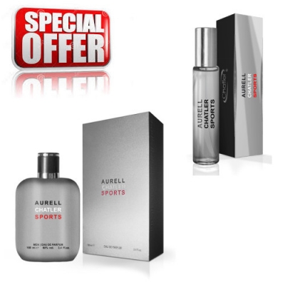 Chatler Aurell Sports - Promotional Set, Eau de Parfum 100 ml + Eau de Parfum 30 ml
