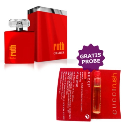 Chatler Ruth 100 ml + Perfume Sample Spray Gucci Rush