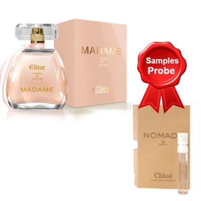 Chatler Elitar Madame 100 ml + Perfume Sample Spray Chloe Nomade