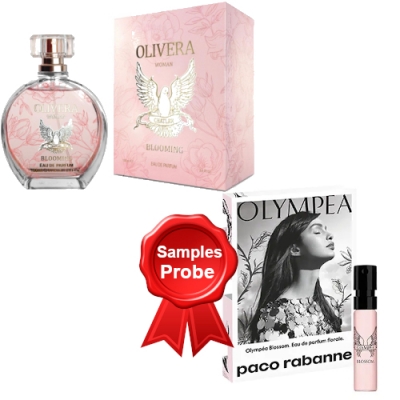 Chatler Olivera Blooming Woman 100 ml + Perfume Sample Spray Paco Rabanne Olympea Blossom