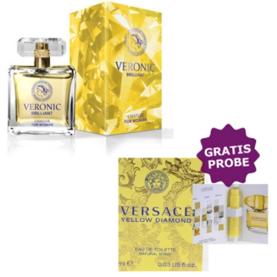 Chatler Veronic Brilliant 100 ml + Perfume Sample Versace Yellow Diamond