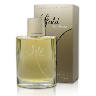 Cote Azur Gold For Ladies 100 ml + Perfume Sample Spray Paco Rabanne Lady Million Eau My Gold