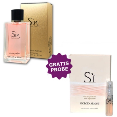 Cote Azur Sin 100 ml + Perfume Sample Spray Giorgio Armani Si
