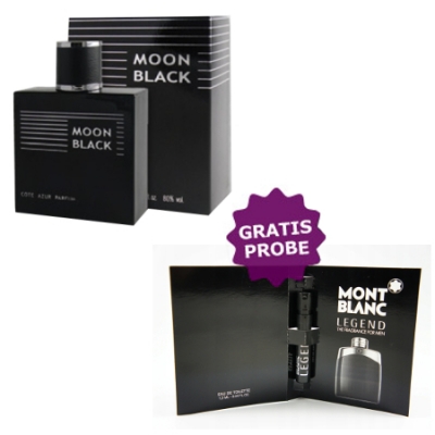 Cote Azur Moon Black 100 ml + Perfume Sample Spray Mont Blanc Legend