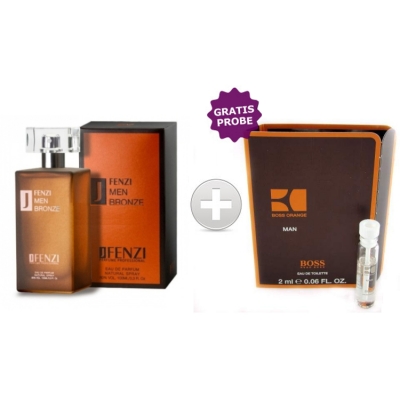 JFenzi Bronze Men 100 ml + Perfume Sample Spray Hugo Boss Orange Men