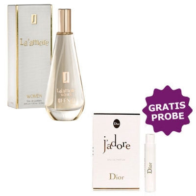 JFenzi La Amore 100 ml + Perfume Sample Spray Dior Jadore