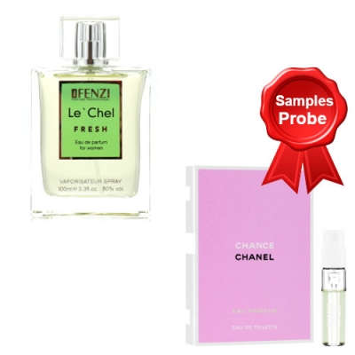 JFenzi Le Chel Fresh 100 ml + Perfume Sample Spray Chanel Chance Eau Fraiche