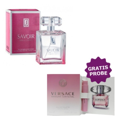 JFenzi Savoir Brillant 100 ml + Perfume Sample Spray Versace Bright Crystal