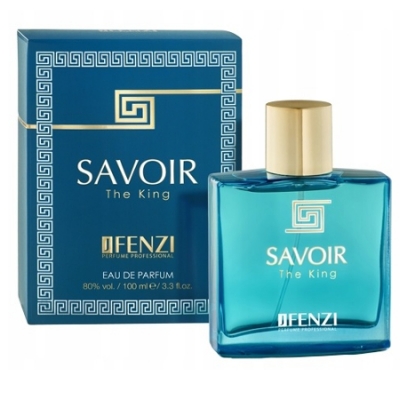 JFenzi Savoir The King 100 ml + Perfume Sample Versace Eros Pour Homme