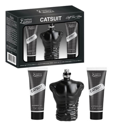 Lamis CatSuit Men - Set for Men, Eau de Toilette, Shower Gel, After Shave Balm