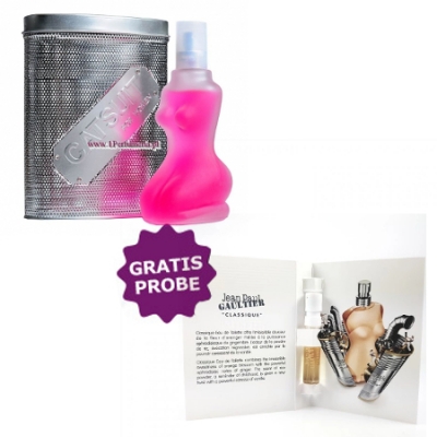Lamis Catsuit Women de Luxe 100 ml + Perfume Sample Spray Jean Paul Gaultier Classique