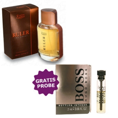 Lamis Ruler The Great 100 ml + Perfume Sample Spray Boss Bottled Intense Men