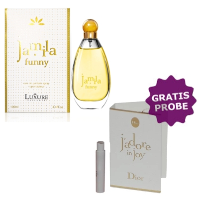 Luxure Jamila Funny 100 ml + Perfume Sample Spray Dior Jadore In Joy