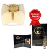 New Brand Extasia Goldy 100 ml + Perfume Sample Spray Gucci Guilty