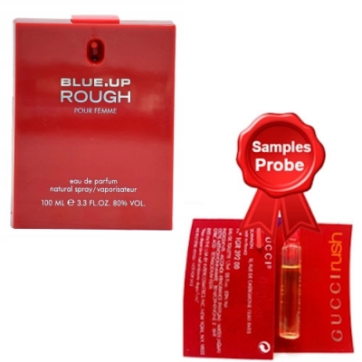 Blue Up Rough 100 ml + Perfume Sample Spray Gucci Rush