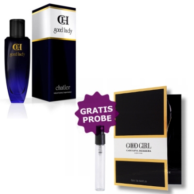 Chatler Good Lady 100 ml + Perfume Sample Carolina Herrera Good Girl