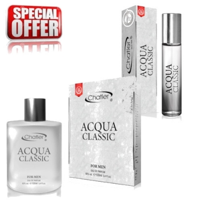 Chatler Acqua Classic Men - Promotional Set, Eau de Parfum 100 ml + Eau de Parfum 30 ml