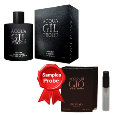 Chatler Acqua Gil Proof Men 100 ml + Perfume Sample Spray Armani Acqua Profumo
