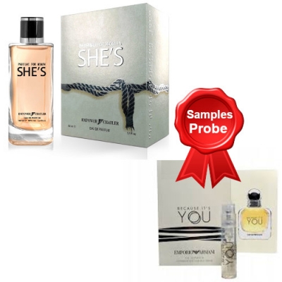 Chatler Empower She’s 100 ml + Perfume Sample Spray Armani Emporio Because It’s You