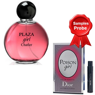 Chatler Plaza Girl 100 ml + Perfume Sample Spray Dior Poison Girl