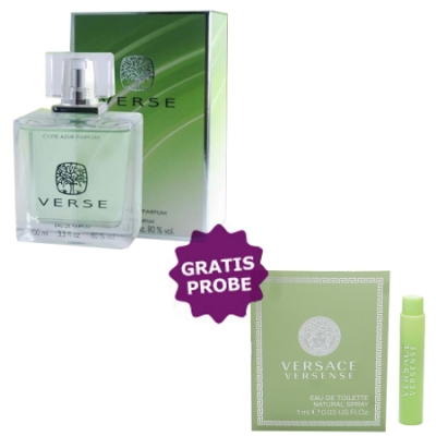 Cote Azur Verse Green 100 ml + Perfume Sample Spray Versace Versense