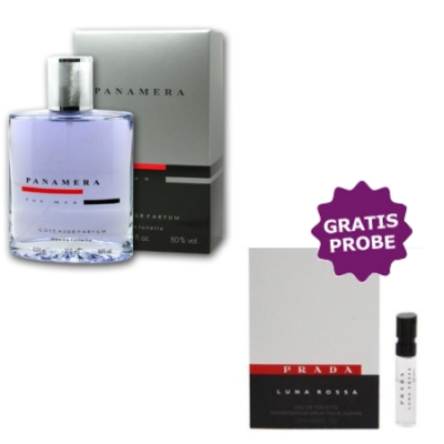 Cote Azur Panamera 100 ml + Perfume Sample Spray Prada Luna Rossa