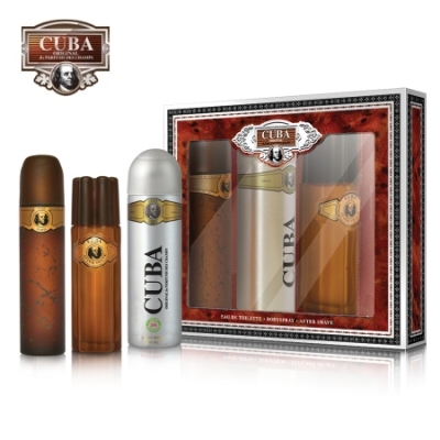 Cuba Gold - Set for Men, Eau de Toilette, Deodorant, Aftershave