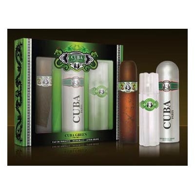 Cuba Green - Set for Men, Eau de Toilette, Deodorant, After Shave