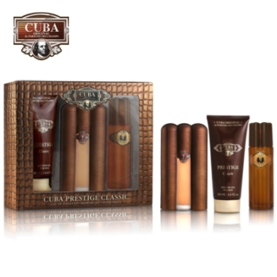Cuba Prestige - Set for Men Eau de Toilette, Aftershave, Showergel
