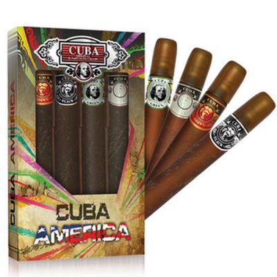 Cuba America Men - Black, Brown, Green, Grey - Set for Men 4 x 35 ml