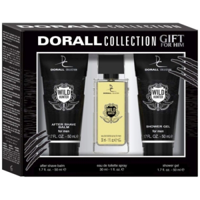 Dorall Wild Hunter - Set for Men, Eau de Toilette, Shaving Balm, Shower Gel