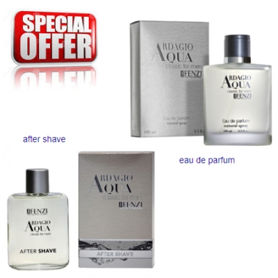 JFenzi Ardagio Aqua Classic Men - Promotional Set, Eau de Parfum, Aftershave