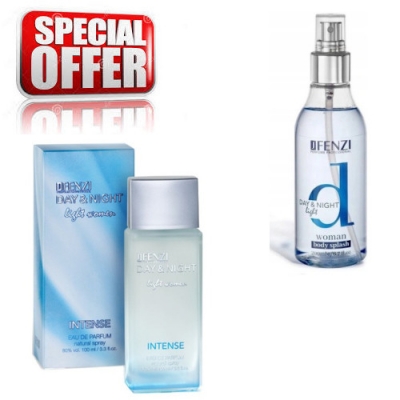 JFenzi Day & Night Light Intense, Promotional Set, Eau de Parfum, Body Splash