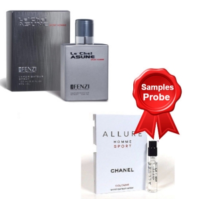 JFenzi Le Chel Asune Sport Homme 100 ml + Perfume Sample Chanel Allure Homme Sport