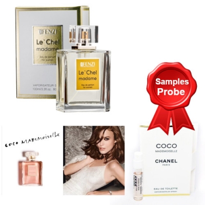 JFenzi Le Chel Madame 100 ml + Perfume Sample Spray Chanel Coco Mademoiselle