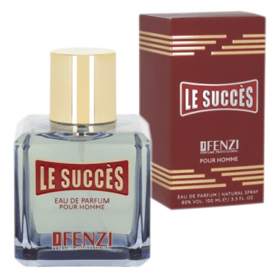 JFenzi Le Succes Homme 100 ml + Perfume Sample Spray Gaultier Scandal Homme