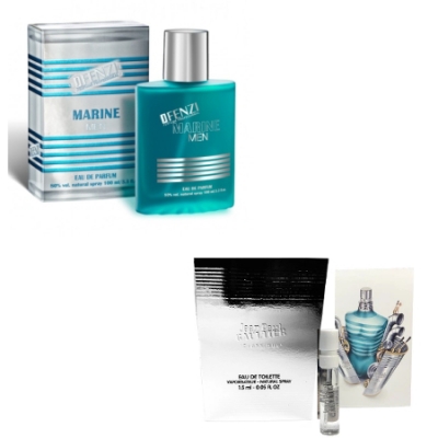 JFenzi Marine Men 100 ml + Perfume Sample Spray Jean Paul Gaultier Le Male