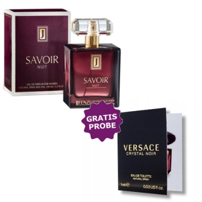 JFenzi Savoir Nuit 100 ml + Perfume Sample Spray Versace Crystal Noir