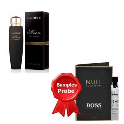 Cote Azur Boston Moon Women 100 ml + Perfume Sample Spray Hugo Boss Nuit Femme