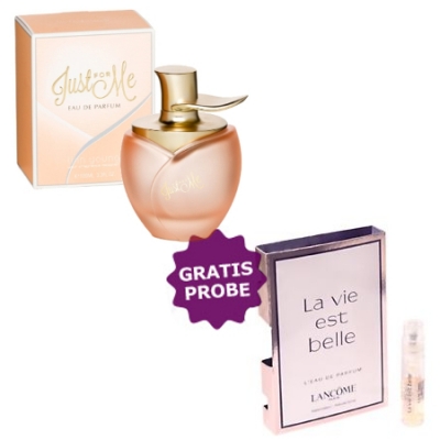Linn Young Just For Me 100 ml + Perfume Sample Spray Lancome La Vie Est Belle