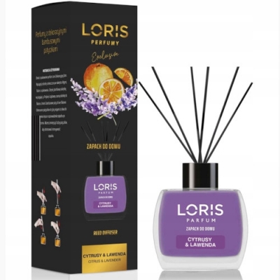 Loris Citrinos ir levandos, Kambario kvapas, aromato difuzorius su lazdelėmis 120 ml