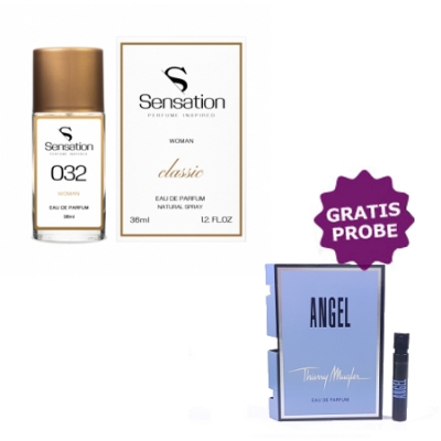 Sensation No.032, 36 ml + Perfume Sample Spray Thierry Mugler Angel